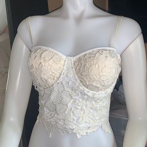 Bebe bustier adjustable sz  small maybe medium beige